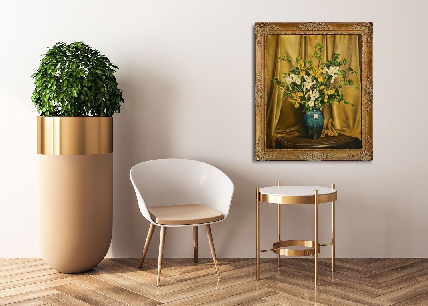 Artwork by A.L. Grace, Still Life - Vase of Flowers, Made of Oil on canvas