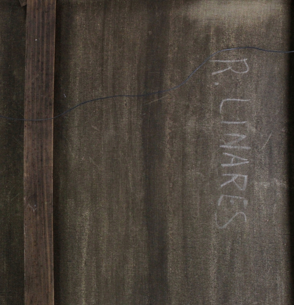 Artwork by R.linares, Still Life of Flowers and Fruit, Oil on Canvas, Made of oil on canvas