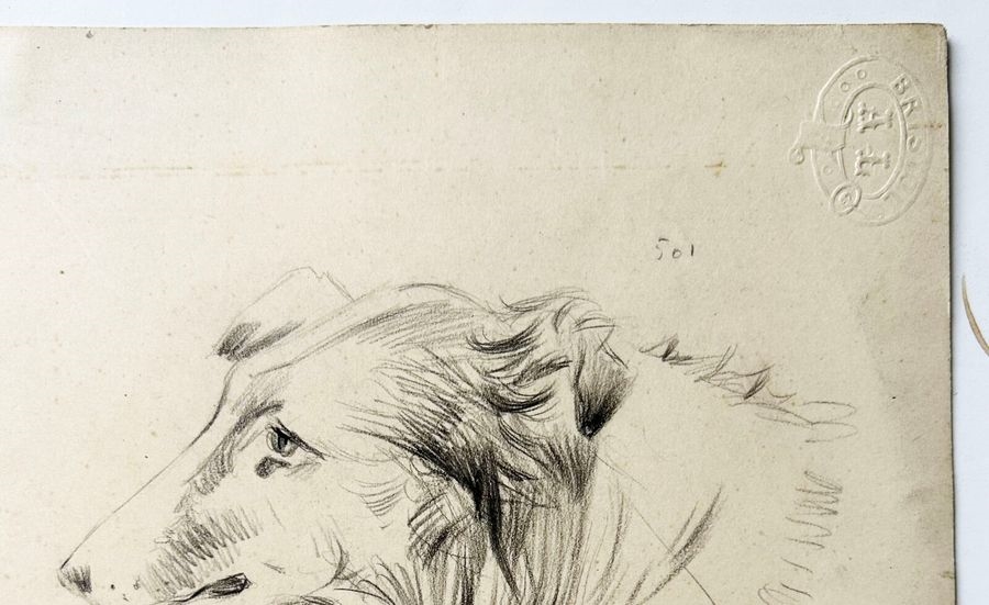 Jean-Jacques Rousseau | Five Sketches of Dogs - Lot | MutualArt