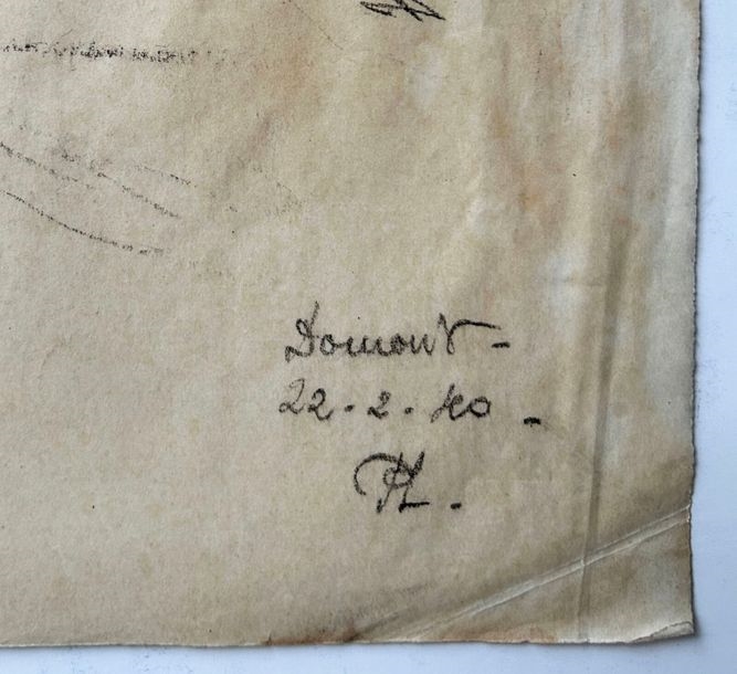 Artwork by Pierre Lemarchand, Horse and carriage - Lot, Made of cream wove paper