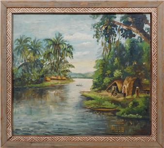 Tropical Jungle Scene - N. Kuyv