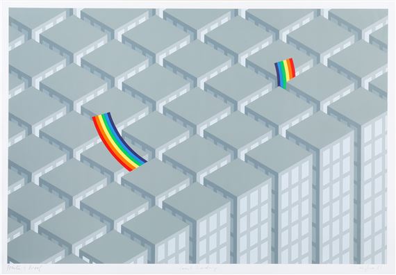 Crash Landing by Patrick Hughes, 1981