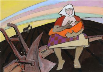 Mother and Child&quot;, 1960s - Leonid Mihailovich Stil