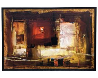 Signed Leland Beaman Abstract Giclee on Canvas - Leland D. Beaman