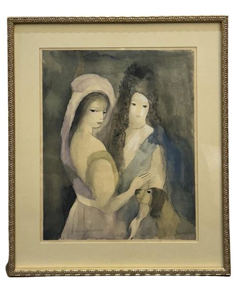 Marie Laurencin | Marie Laurencin “Jeunes Filles w Dog Lithograph