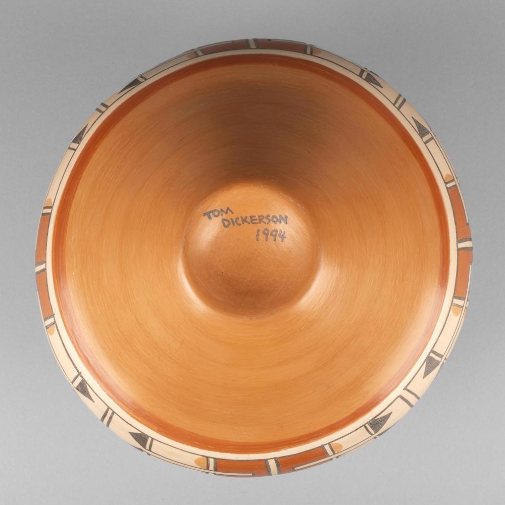 Artwork by Tom Dickerson, Pictorial Polychrome Pot, Made of fired clay