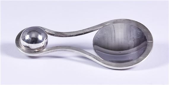An Elizabeth II Silver "Ball and Bowl" Caddy Spoon - James Ryan