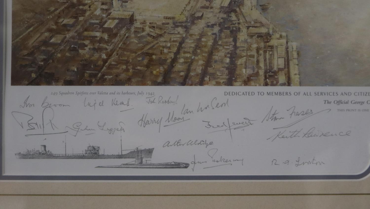 Artwork by John Young, George Cross Island 60th Anniversary, Made of mounted miniature