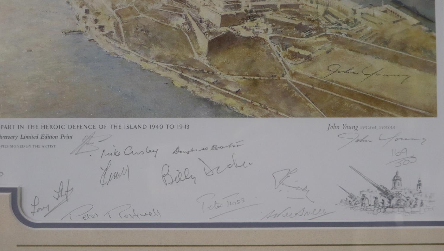 Artwork by John Young, George Cross Island 60th Anniversary, Made of mounted miniature