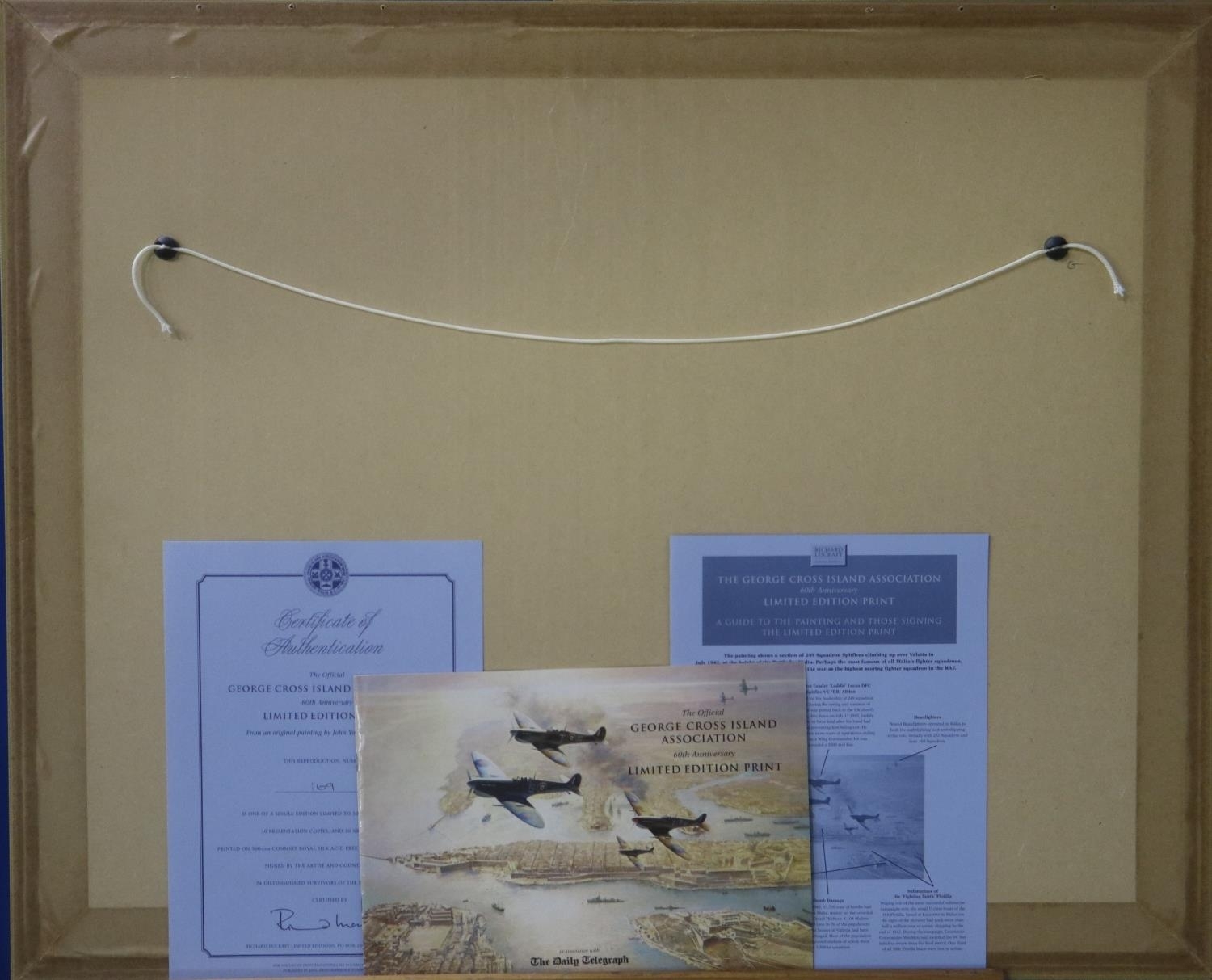 Artwork by John Young, George Cross Island 60th Anniversary, Made of mounted miniature