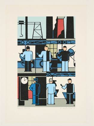 Fabrik by Gerd Arntz, 1927/1984