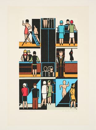 Warenhaus by Gerd Arntz, 1927/1984