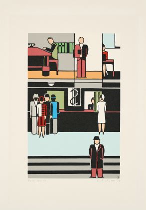 Bank by Gerd Arntz, 1927/1984