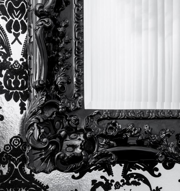 RoCoCo | Rococo Chic Revival Black Lacquered Mirror | MutualArt