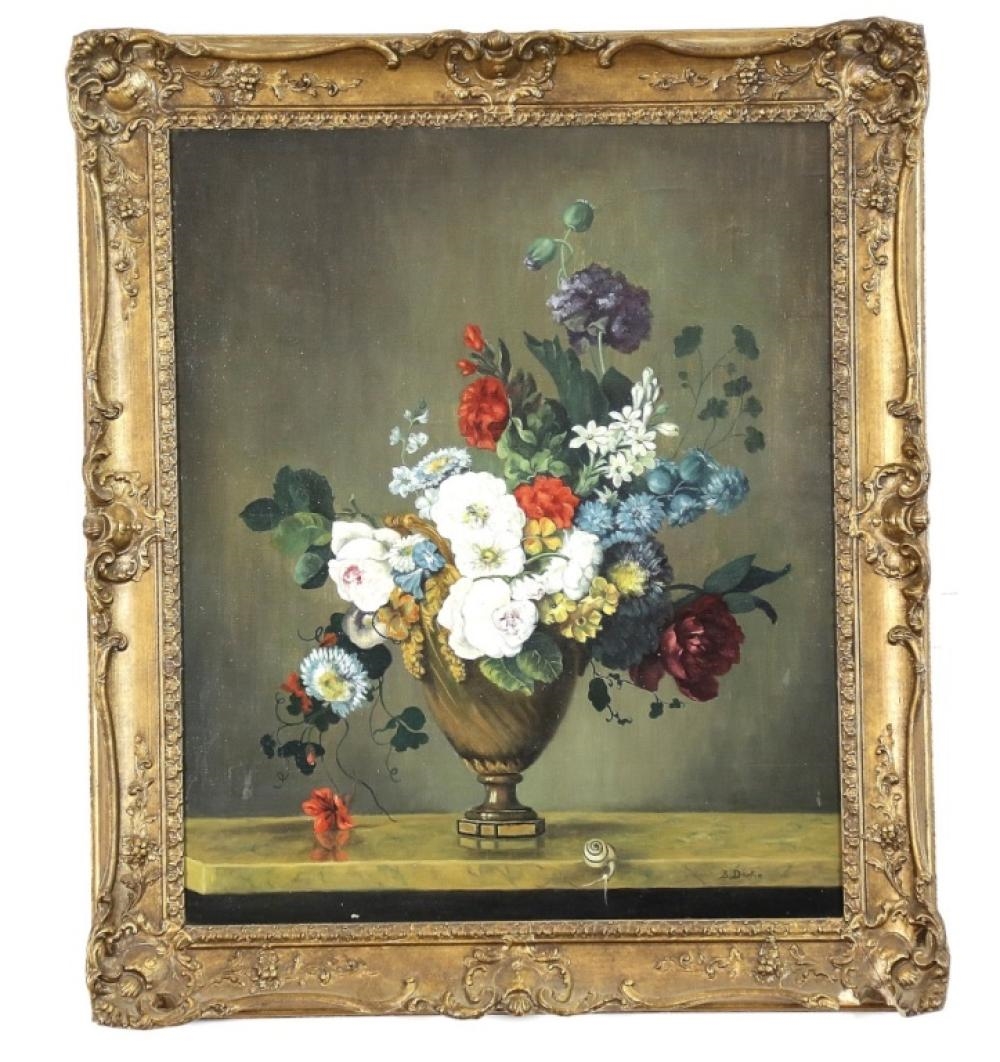 Artwork by B. Darkin, Floral Still Life, Made of Oil on canvas