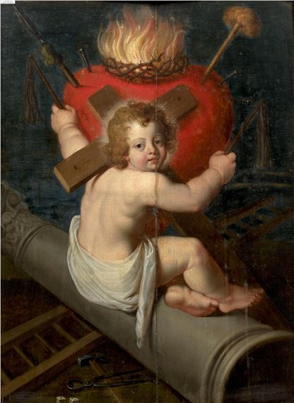 Flemish School 17th Century | Le Christ enfant tenant les instruments ...
