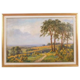 Panoramic countryside landscape - Adrian Stokes