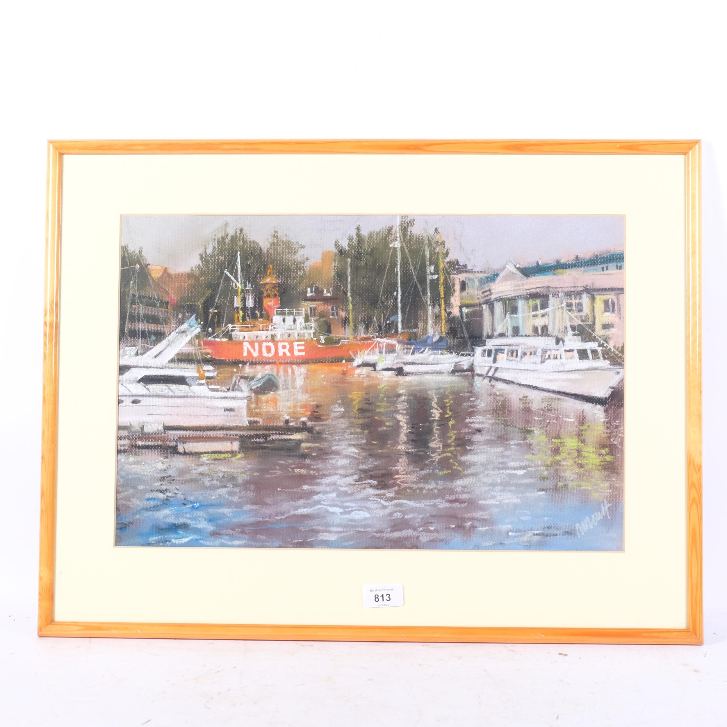 Artwork by Neil Moult, Nore Setting Sun, Made of pastel drawing