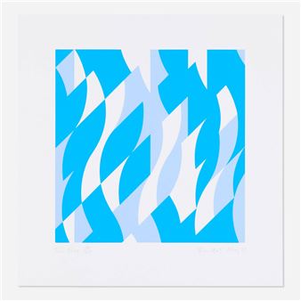 Two Blues - Bridget Riley