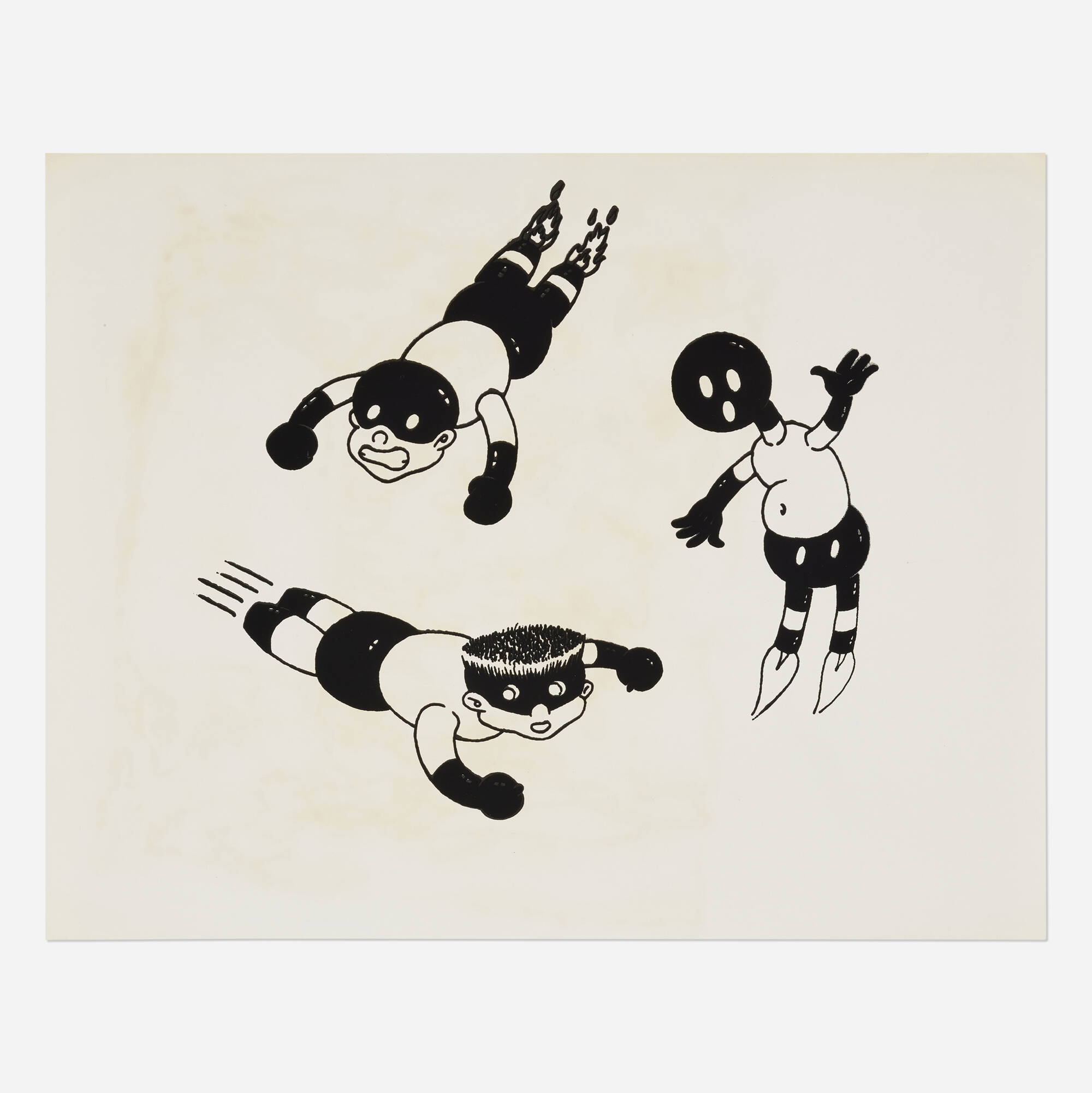 Artwork by Steven Doughton, Untitled (Flying Characters), Made of lithograph