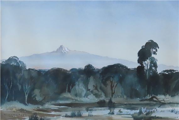 MOUNT KENYA AT DAWN by Rowena Bush