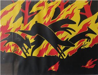 ANIMALS RUNNING THROUGH FIRE - Nicholas Munro