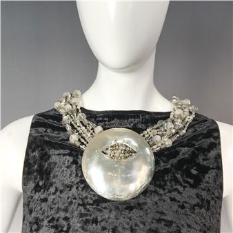 David Navarro Multi-Strand Large Disc Necklace, Signed Piece - David Navarro