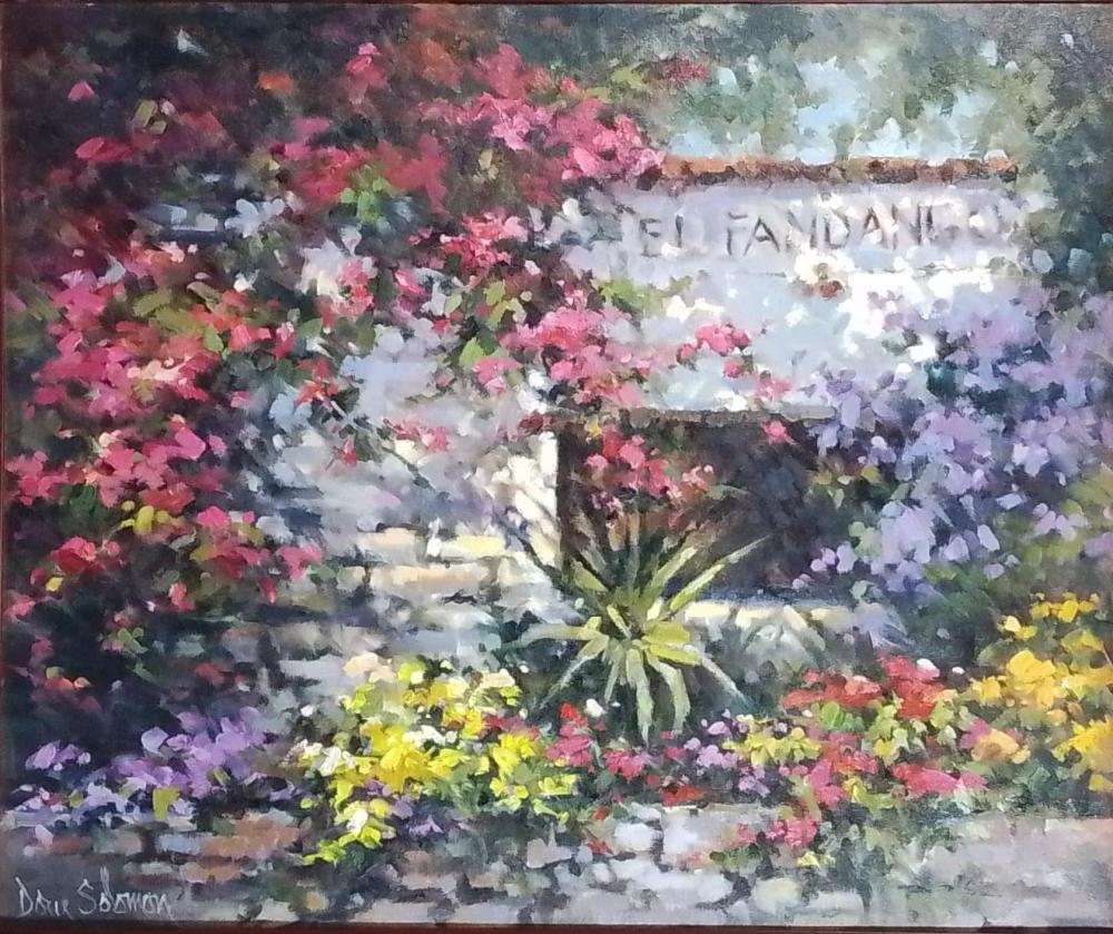 Artwork by Dorie Solomon, "Flower Shop", Made of Oil On Canvas