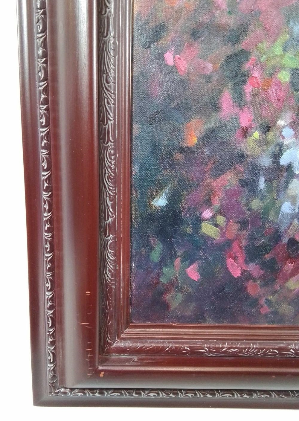 Artwork by Dorie Solomon, "Flower Shop", Made of Oil On Canvas