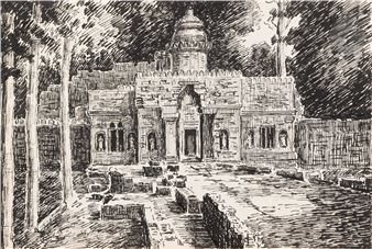 Architectural views of the Angkor Wat site - Roberto Ramauge