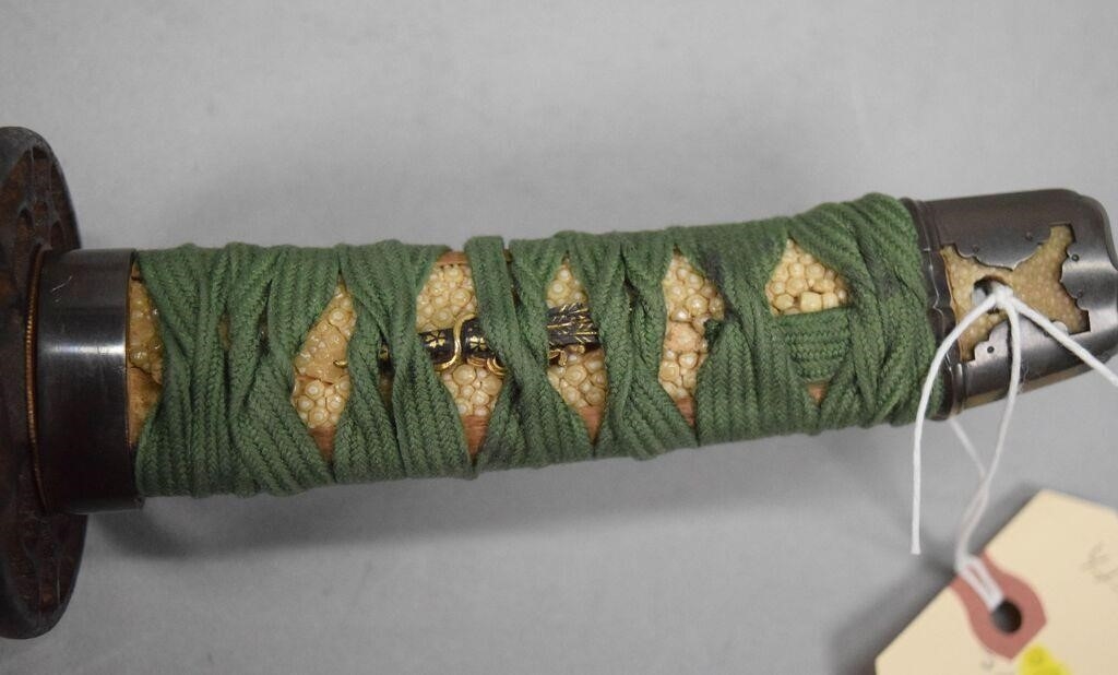 Artwork by Green, Japanese Wakizashi Samurai Sword, Made of lacquered wood