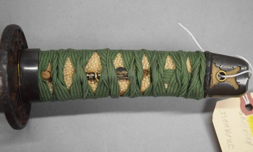 Artwork by Green, Japanese Wakizashi Samurai Sword, Made of lacquered wood