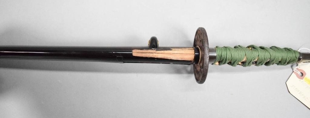 Artwork by Green, Japanese Wakizashi Samurai Sword, Made of lacquered wood