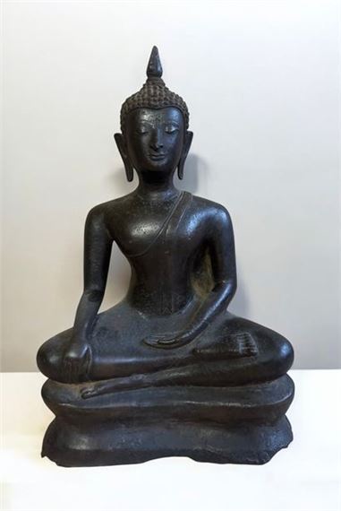 THAILAND Seated Buddha in bronze with brown brown 19th century by Thai School, 19th Century, 19th century