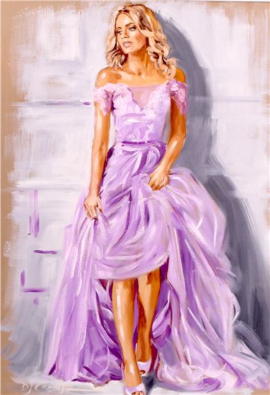 LADY IN A PURPLE DRESS by Danie Cronje