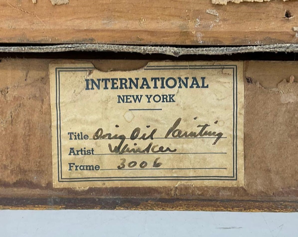 Artwork by Mathilde Winker, Tree lined lane, Made of Oil on canvas