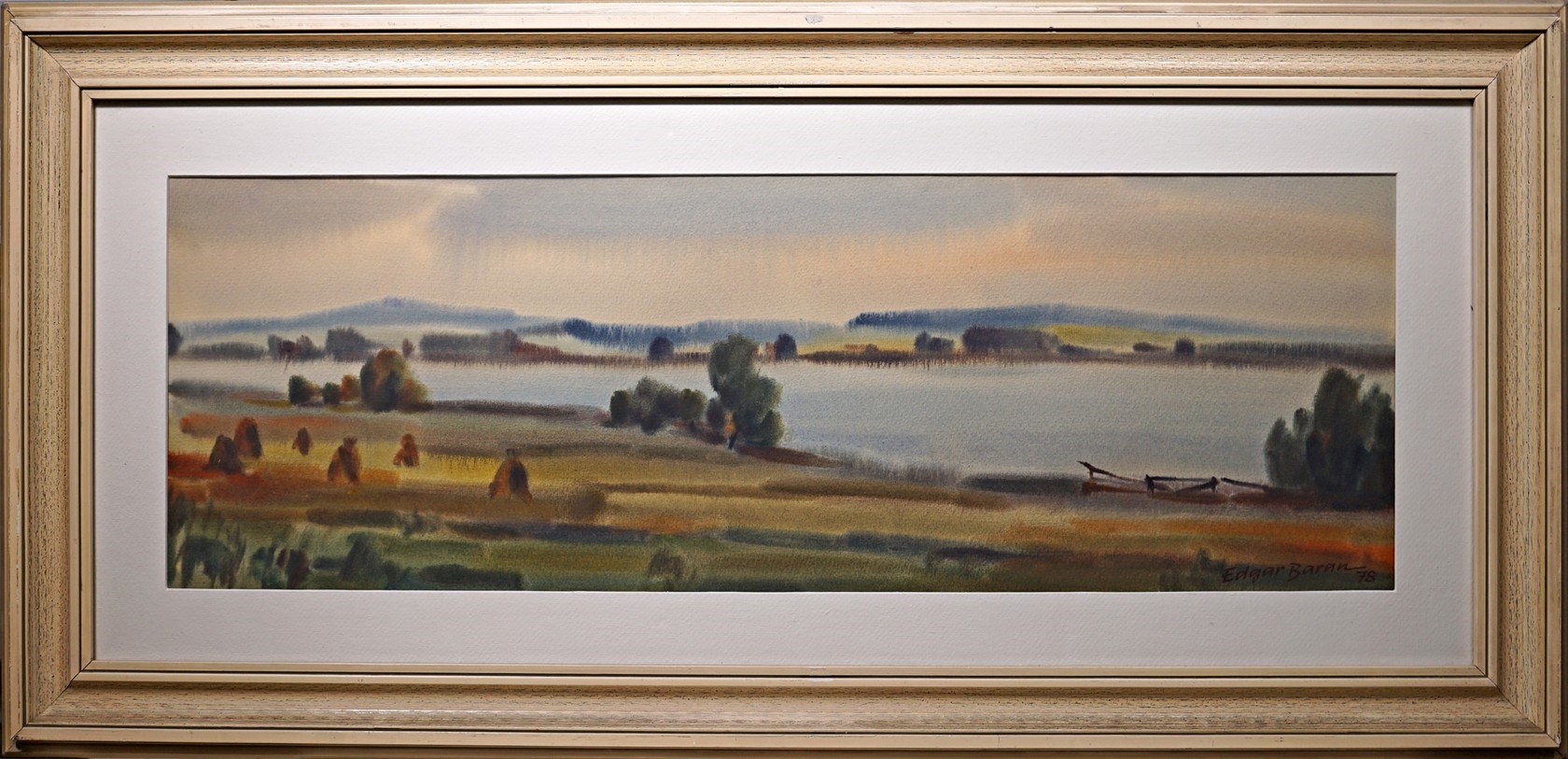 Artwork by Edgar Baran, U pobřeží přehrady, Made of Technika: Kvaš - akvarel