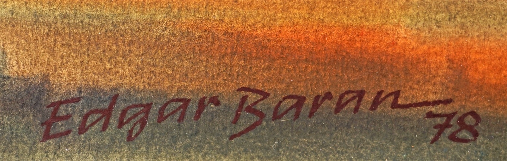 Artwork by Edgar Baran, U pobřeží přehrady, Made of Technika: Kvaš - akvarel