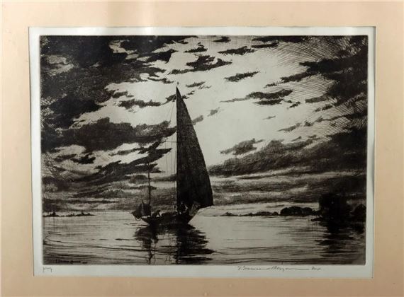 "Quiet Harbor" by Franklin Townsend Morgan, 1934