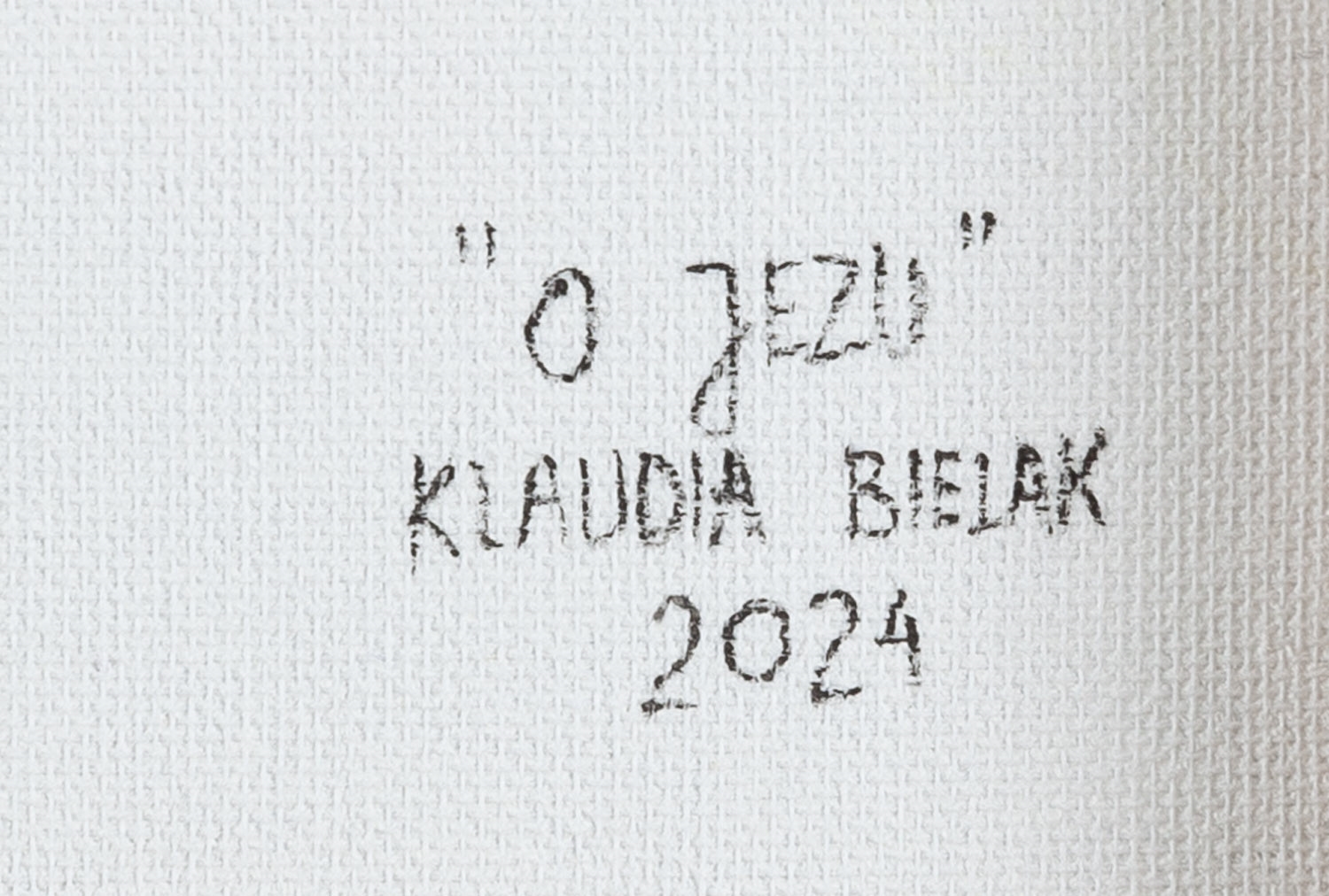 Artwork by Klaudia Bielak, Oh Jesus, Made of acrylic/canvas