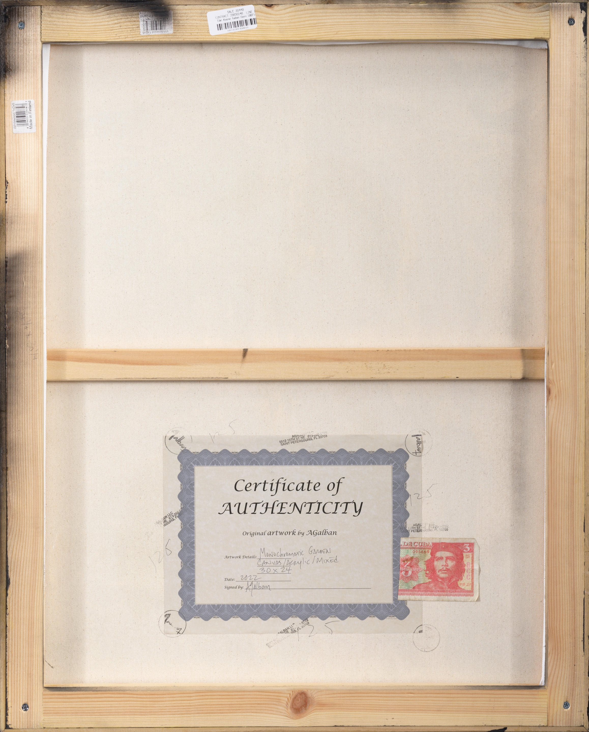 Artwork by Edel Alvarez Galban, Monochromatic Garden, Made of acrylic and mixed media on canvas