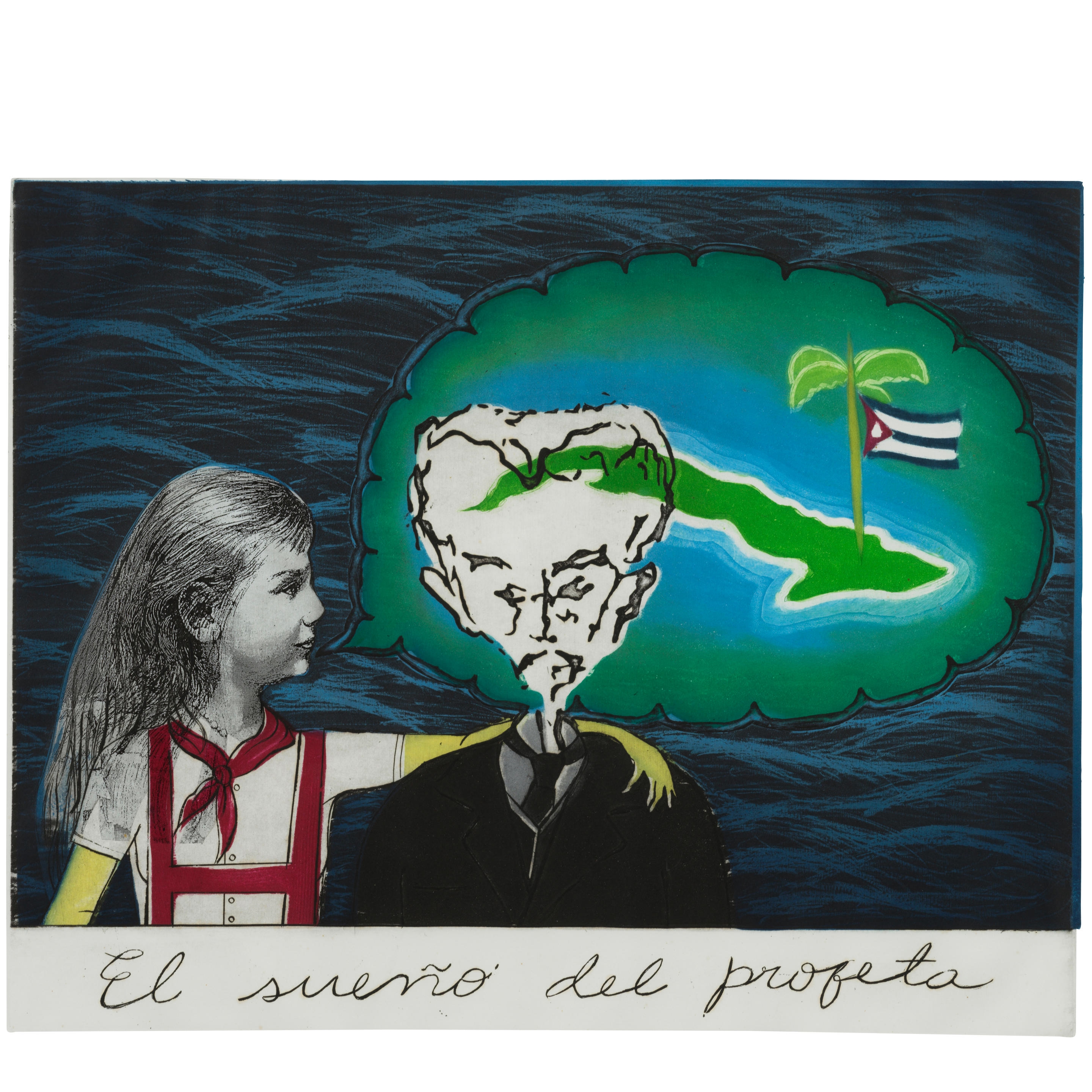 Artwork by Sandra Ramos, El sueño del profeta, Made of etching and aquatint on paper