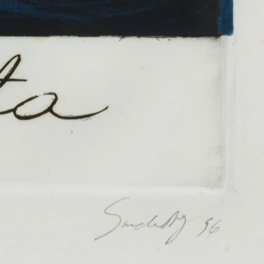 Artwork by Sandra Ramos, El sueño del profeta, Made of etching and aquatint on paper