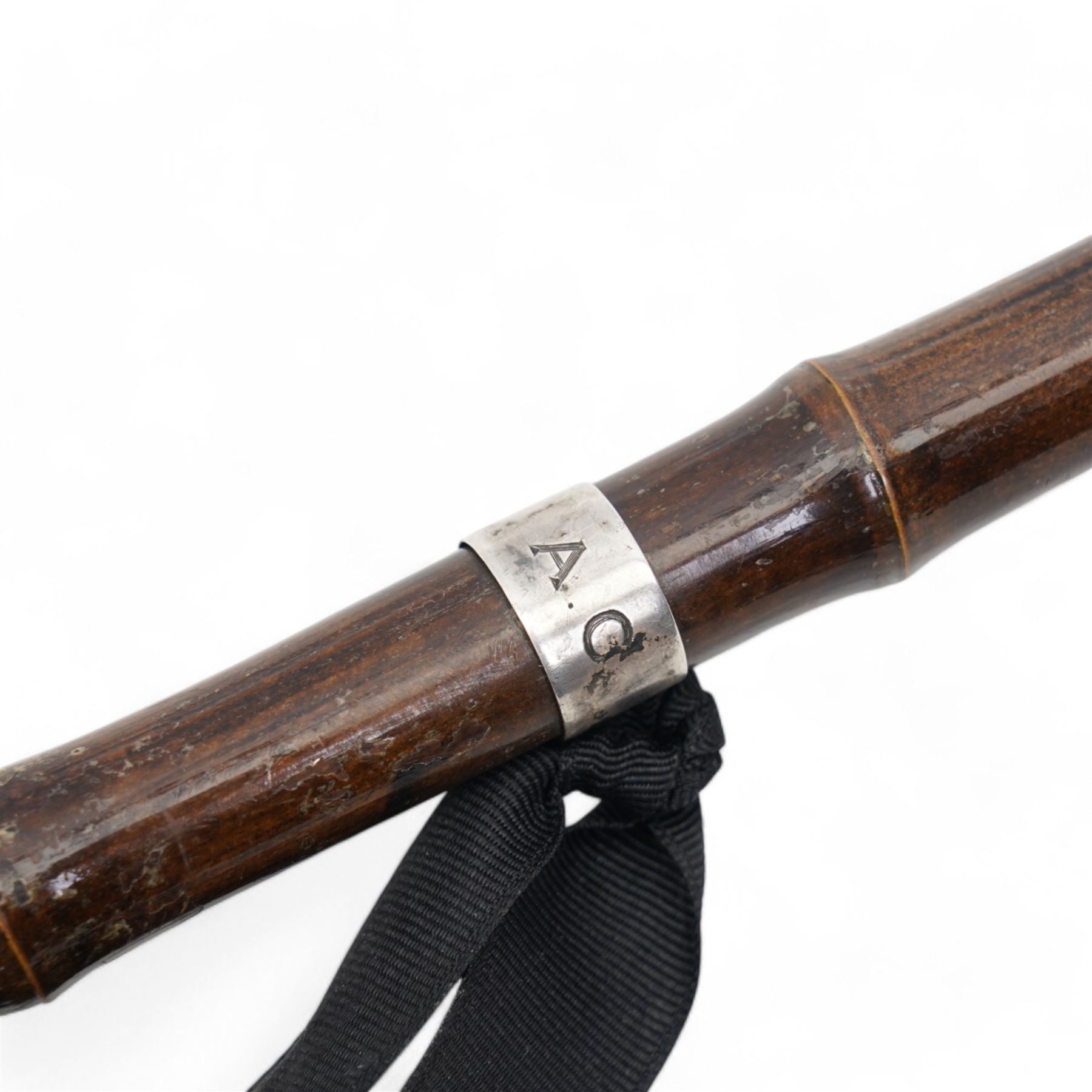 Thomas Johnson | Victorian bamboo walking cane with silver crook handle ...