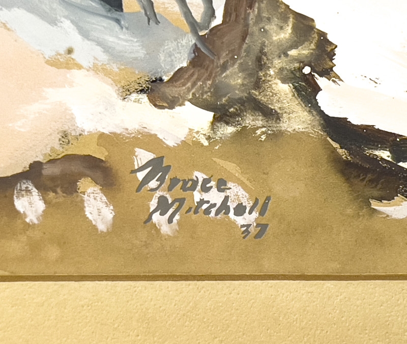 Artwork by Bruce Handiside Mitchell, Untitled (Mountain Road, Made of acrylic on illustration board