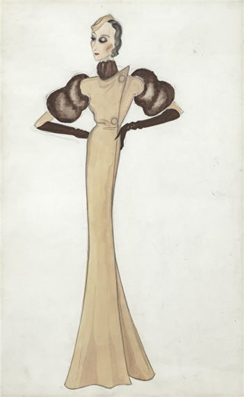 Costume Sketch of Gertrude Lawrence (1930s - Victor Stiebel