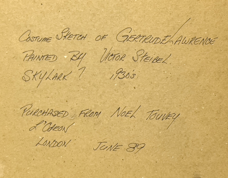 Artwork by Victor Stiebel, Costume Sketch of Gertrude Lawrence (1930s, Made of watercolor and graphite on paper