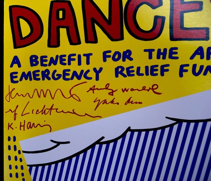 Artwork by Roy Lichtenstein, Jean-Michel Basquiat, Keith Haring, Yoko Ono, Andy Warhol, Rain Dance, Made of offset lithograph on paper