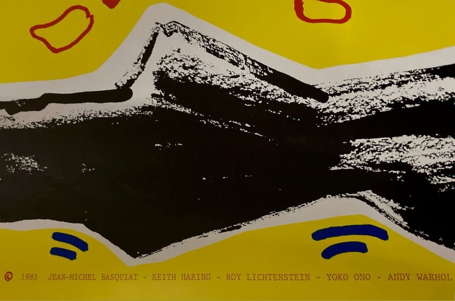Artwork by Roy Lichtenstein, Jean-Michel Basquiat, Keith Haring, Yoko Ono, Andy Warhol, Rain Dance, Made of offset lithograph on paper