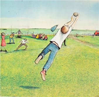 Softball in the Schoolyard - William Kurelek